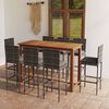 vidaXL 9-tlg. Gartenbar-Set mit Kissen Grau
