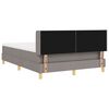 vidaXL Boxspringbett mit Matratze Taupe 200 x 160 cm Polyester