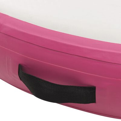 vidaXL Aufblasbare Gymnastikmatte mit Pumpe 100x100x10 cm PVC Rosa