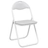 vidaXL Klappstuhl 2 pcs Wei&szlig; und Grau 48 x 43,5 x 81 cm Kunstleder