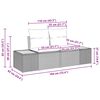 vidaXL Gartensofa-set mit Kissen mit Speicher 6 pcs Beige Poly-Rattan