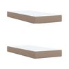vidaXL Boxspringbett Matratze Cappuccino-Braun 200x200cm Kunstleder