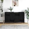 vidaXL Sideboards 2 pcs Schwarz Eichen-Optik 120 x 35 x 70 cm