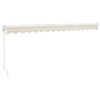 vidaXL Markise Einziehbar Creme 4,5x3 m Stoff und Aluminium