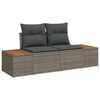 vidaXL Gartensofa-set mit Kissen 5 pcs Grau Poly Rattan
