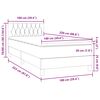 vidaXL Boxspringbett mit Matratze & LED Hellgrau 100x220 cm Samt