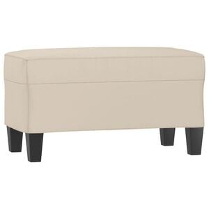 vidaXL Sitzbank Creme 70x35x41 cm Mikrofasergewebe