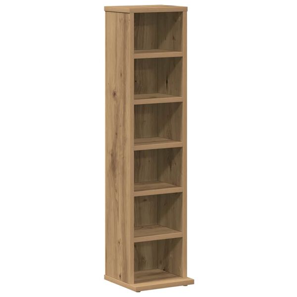 vidaXL CD-Regal Artisan-Eiche 21x20x88 cm Holzwerkstoff