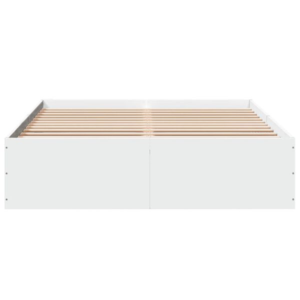 vidaXL Bettgestell Wei&szlig; 140x200 cm Holzwerkstoff