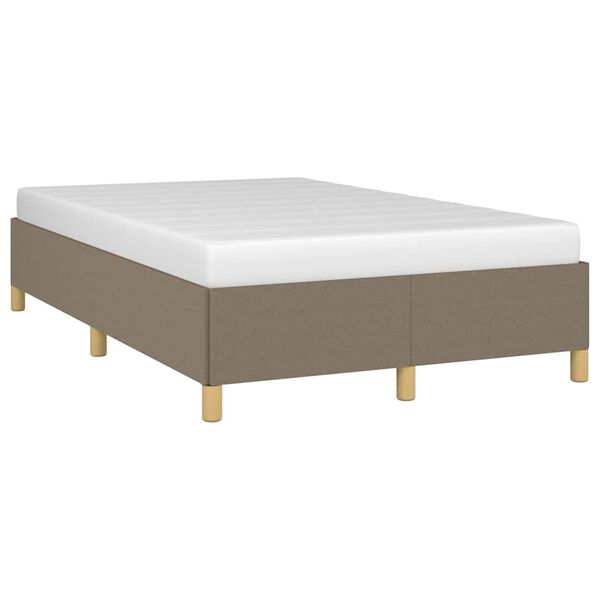 vidaXL Bettgestell ohne Matratze Taupe 120x190 cm Stoff