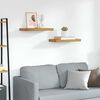 vidaXL Wandregal Wandmontiert 2 pcs Braun 50 x 23 x 4 cm Holzwerkstoff