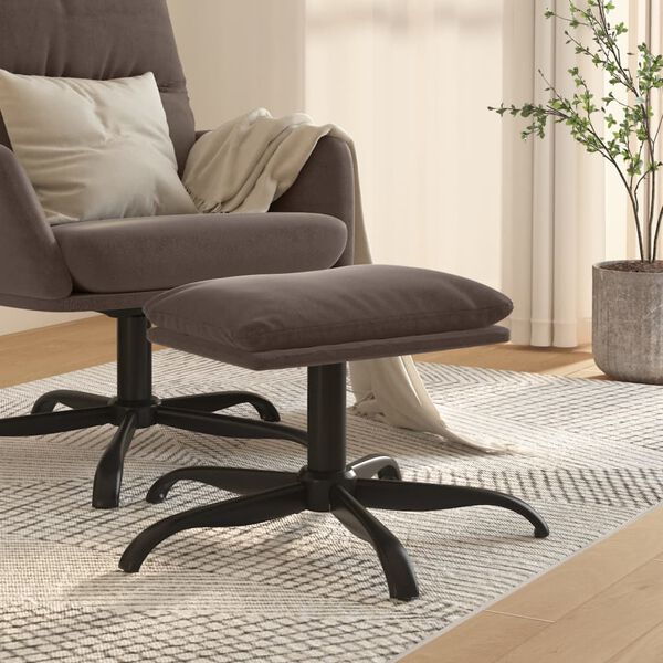 vidaXL Fu&szlig;hocker Dunkelgrau 60x60x36 cm Mikrofasergewebe