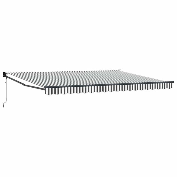 vidaXL Markise Einziehbar Anthrazit und Wei&szlig; 4,5x3 m Stoff & Aluminium