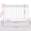 vidaXL Gartenzaun Stahl 1,7x0,8 m Schwarz