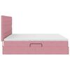 vidaXL Bett mit Stauraum und LED mit Matratze Rosa 200 x 200 cm Samt