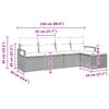vidaXL Sofa Set mit Kissen 5 pcs Beige und Creme Poly-Rattan