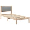 vidaXL Bettrahmen Hellgrau 80 x 190 cm Massives Kiefernholz
