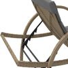 vidaXL Sonnenliegen 2 Stk. mit Auflagen Beige Poly Rattan