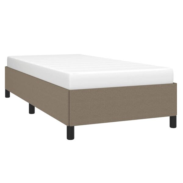 vidaXL Bettgestell ohne Matratze Taupe 100x200 cm Stoff