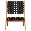 vidaXL Gartenst&uuml;hle 2 Stk. Klappbar mit Tisch Schwarz Massivholz