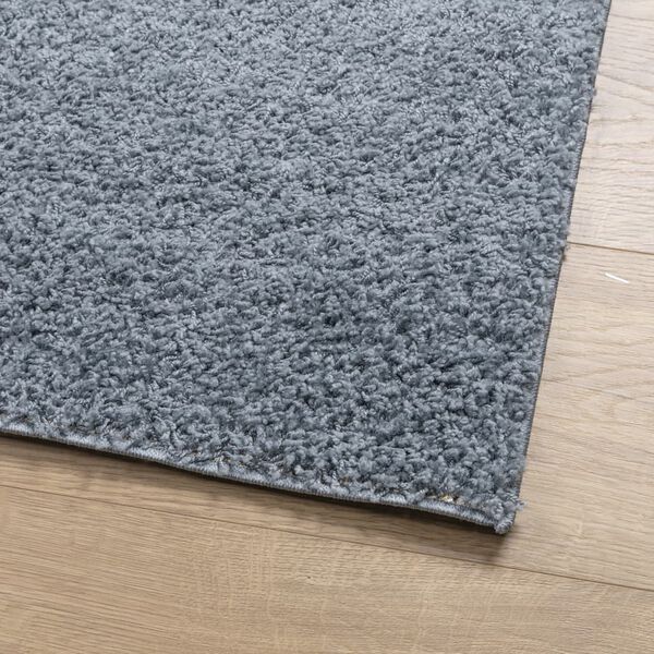 vidaXL Teppich Shaggy Hochflor Modern Blau 200x200 cm
