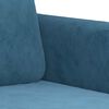 vidaXL 2-tlg. Sofagarnitur mit Kissen Blau Samt