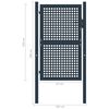 vidaXL Zauntor Anthrazit 102x150 cm Stahl