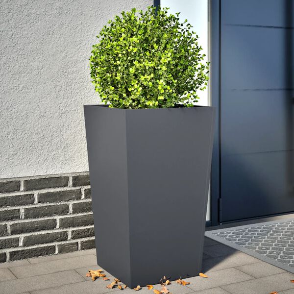 vidaXL Pflanzk&uuml;bel 2 Stk. Anthrazit 45x45x75 cm Stahl