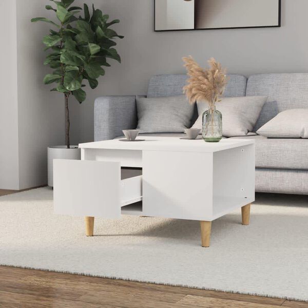 vidaXL Couchtisch Wei&szlig; 55x55x36,5 cm Holzwerkstoff