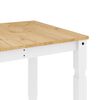 vidaXL Esstisch Corona Wei&szlig; 160x80x75 cm Massivholz Kiefer