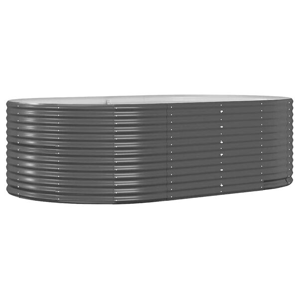 vidaXL Garten-Hochbeet Anthrazit 212 x 140 x 68 cm Verzinkter Stahl