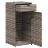 vidaXL Gartenschrank Grau 55x55x111 cm Poly Rattan
