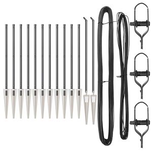 vidaXL Zaunpfosten 13 pcs Grau Stahl