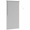 vidaXL Balkenjalousien mit Vorh&auml;ngen Silber 175 x 95 cm Aluminium