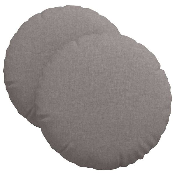 vidaXL Sitzkissen 2 pcs Taupe &Oslash;40 x 13 cm Stoff