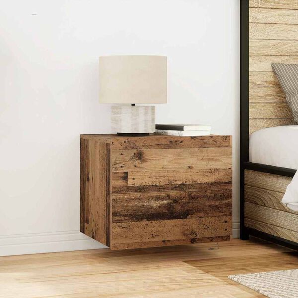 vidaXL Nachttisch mit Schubladen Altholz 50 x 39 x 41 cm Holzwerkstoff
