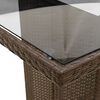 vidaXL Gartentisch mit Glasplatte Braun 190x80x74 cm Poly Rattan
