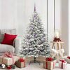 vidaXL K&uuml;nstlicher vorbeleuchteter Weihnachtsbaum mit Kugelset Gr&uuml;n