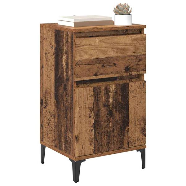 vidaXL Nachttisch 2 pcs Altholz 40 x 35 x 70 cm Holzwerkstoff