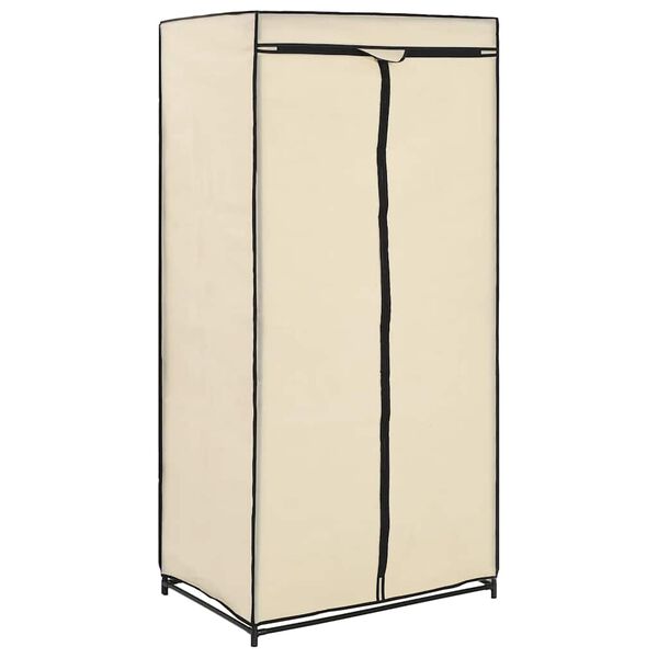 vidaXL Kleiderschrank Creme 75×50×160 cm