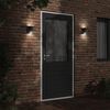 vidaXL Au&szlig;enwandleuchten 2 Stk. Schwarz Aluminiumdruckguss
