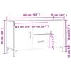 vidaXL Sideboard Sonoma-Eiche 100x36x60 cm Holzwerkstoff