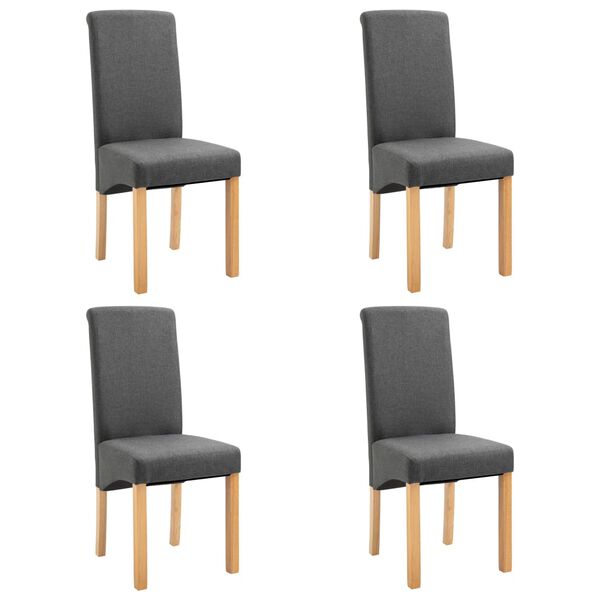 vidaXL Esszimmerst&uuml;hle 4 Stk. Grau Stoff