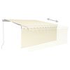vidaXL Markise Manuell Einziehbar mit Rollo 3,5x2,5 m Creme