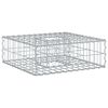 vidaXL Gabionen Hochbeet Silber 60 x 60 x 20 cm Verzinkter Stahl