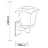 Luxform Intelligente Hybride LED-Solar-Wandleuchte Minnesota Schwarz