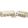 vidaXL Outdoor-Sofagarnitur 9 stk. Natur und Creme