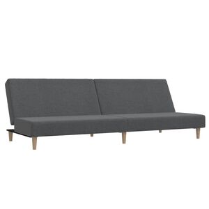 vidaXL Schlafsofa 2-Sitzer Hellgrau Stoff