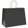 vidaXL Papiertragetaschen 250 Stk. mit Henkeln Schwarz 32x17x25 cm