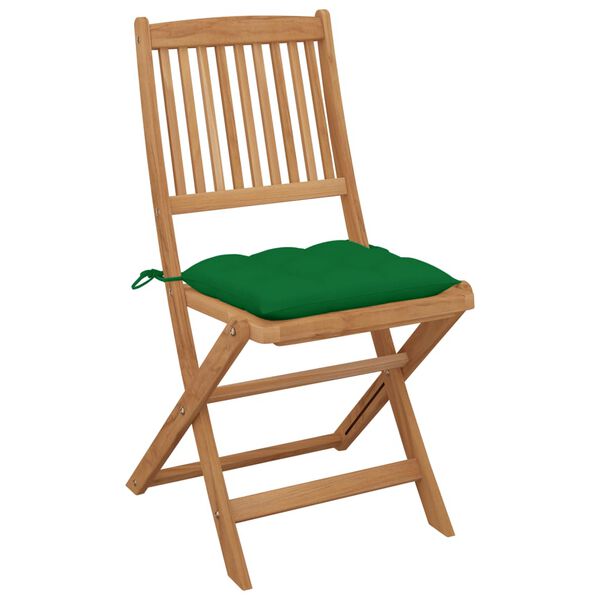 vidaXL Klappbare Gartenst&uuml;hle 8 Stk. mit Kissen Massivholz Akazie